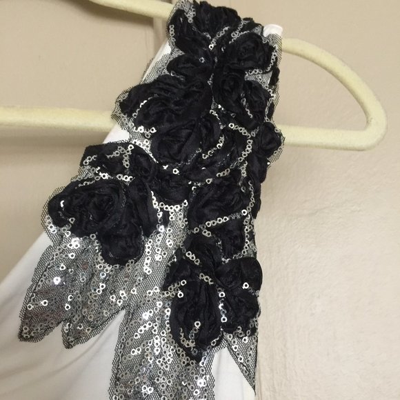 Jane Norman White Ruched One Shoulder Dress - Picture 3 of 7